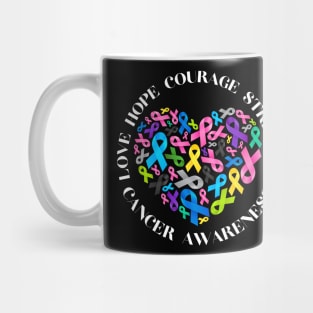 All Cancer Matters Awareness Fight All Cancer Ribbon Support Mug